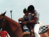 Riding competition in Texas with his dad.