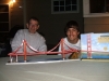 Here is Kolya with our cousin Carl. They spent hours making this model of the Golden Gate Bridge